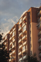 So called Wielka Pyta - Great Panel block of flats in Goclaw area, subdistrict of Praga-Poludnie, Warsaw city, Poland