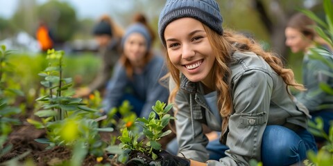 Conservation Volunteers Committed to Preserving Habitats and Educating about Biodiversity Significance. Concept Conservation Outreach, Habitat Preservation, Biodiversity Education