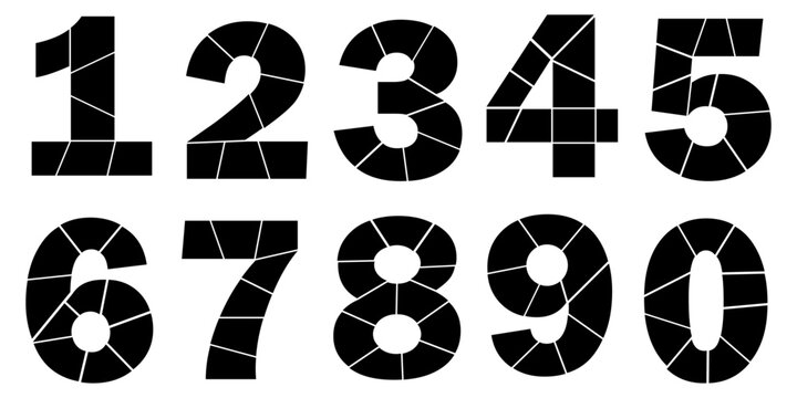 numbers photo template mockup. numbers photo collage