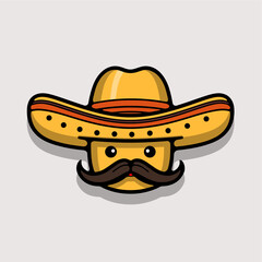 cute mexican hat sombrero and...