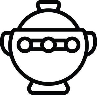 recommend clip art: Cooking pot icon outline vector. Cookware tool. Kitchen culinary items