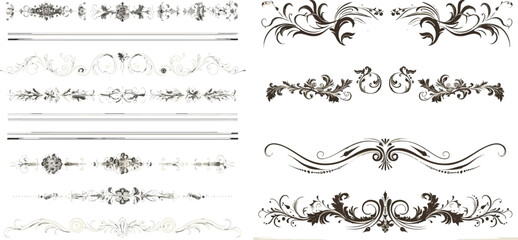 Set of floral design of dividers