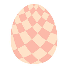 Painted Easter egg illustration. Hand drawn flat style design, isolated vector. Easter holiday clip art, seasonal card, banner, poster, element