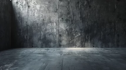 Deurstickers concrete wall and floor © Robina