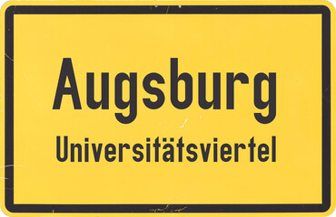 Ortsschild Augsburg Universitätsviertel