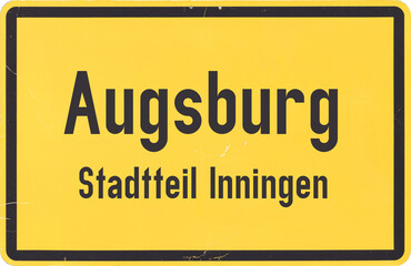 Ortsschild Augsburg Inningen