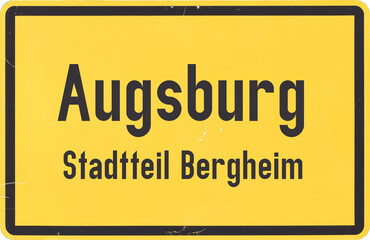 Ortsschild Augsburg Bergheim