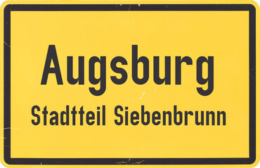 Ortsschild Augsburg Siebenbrunn