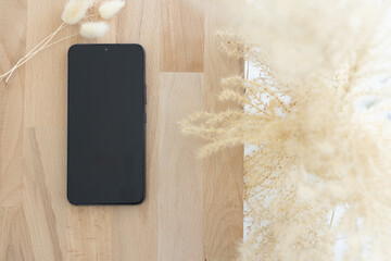 Smartphone with dryflowers