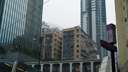 Blocks in Hongkong. One of the Most Crowded Housing.