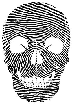 skull, fingerprint
