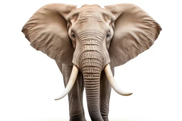 Foto op Aluminium Majestic elephant with large tusks, suitable for various projects © Fotograf