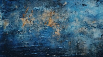 Obraz premium Vibrant blue and orange paint strokes on canvas. Suitable for artistic concepts