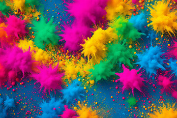 Holi Colorful and Joyful Background 