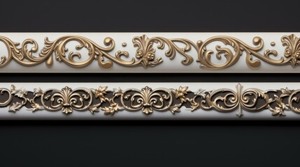 Detailed decorative design on a wall, suitable for interior design projects