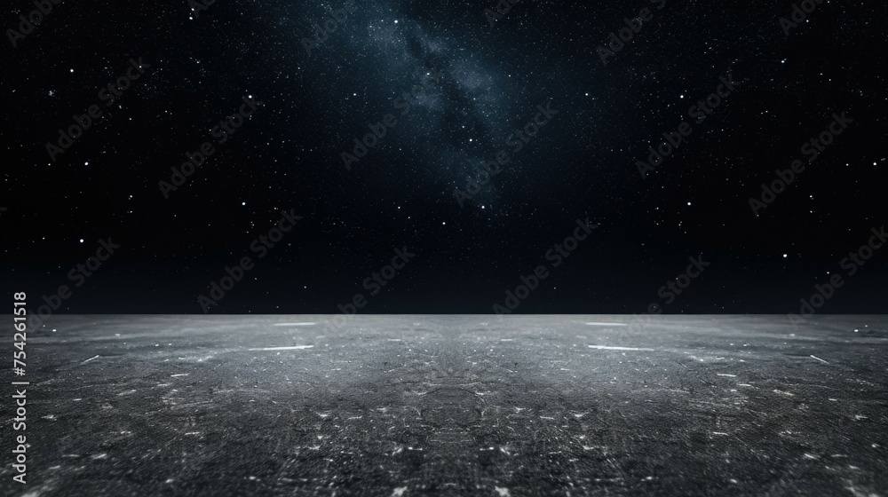Poster a view of the moon from the surface. suitable for educational purposes