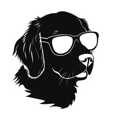 Golden Retriever with sunglasses