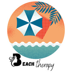nice logo design, beach summer logo 