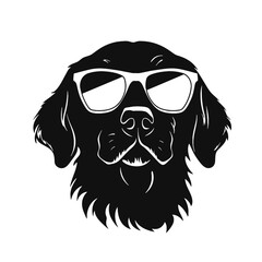 Golden Retriever with sunglasses