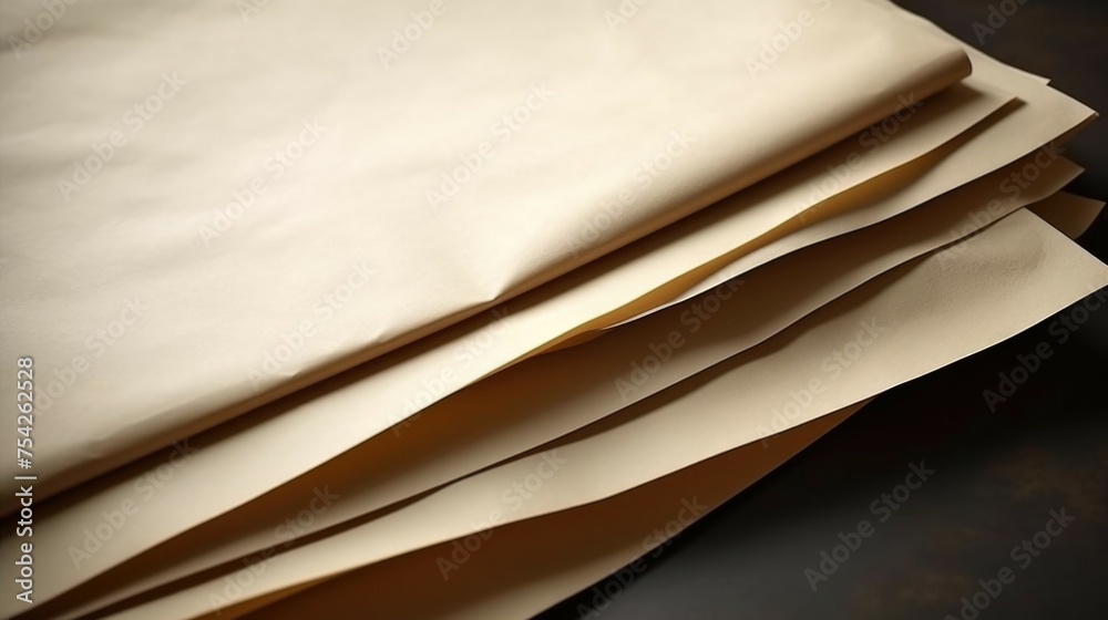 Poster A stack of papers sitting on top of a table. Suitable for office and work-related concepts