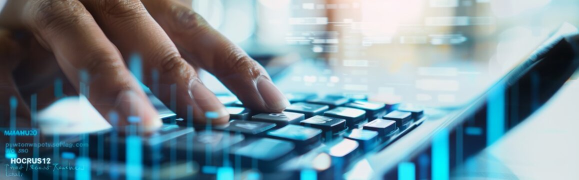 Financial background Accountants use calculators to make financial reports, economic growth charts, business, finance, investment, currency exchange ideas.