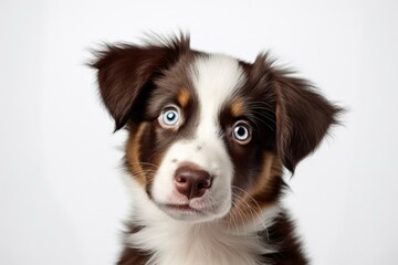 A beautiful brown and white dog with striking blue eyes, perfect for pet lovers or animal-themed designs