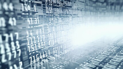 A computer screen displaying numerous numbers, suitable for business and technology concepts
