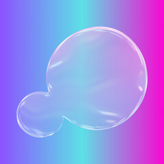 bubbles on blue background