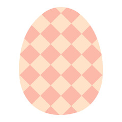 Painted Easter egg illustration. Flat style design, isolated vector. Easter holiday clip art, seasonal card, banner, poster, element