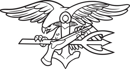 Fototapeta premium Navy Aviator Insignia Vector File Navy Aircrew Badge, Download, Digital Download