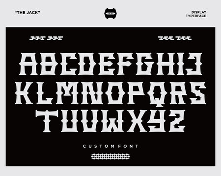Retro custom font typerface alphabet typeset vector collection