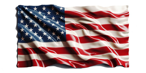 american flag isolated on transparent