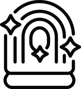 Evening light icon outline vector. Beaming interior beacon. Sleeping time luminary