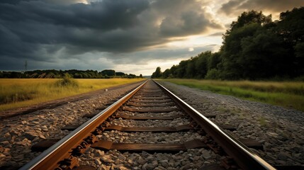 Fototapeta premium Image of railway tracks.