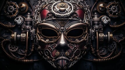 Image of steampunk vintage mask.