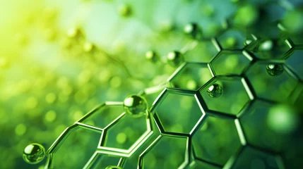 Wandaufkleber Green hydrogen production for renewable fuel solid bac © khan