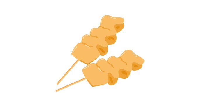 korean street food fishcake animation