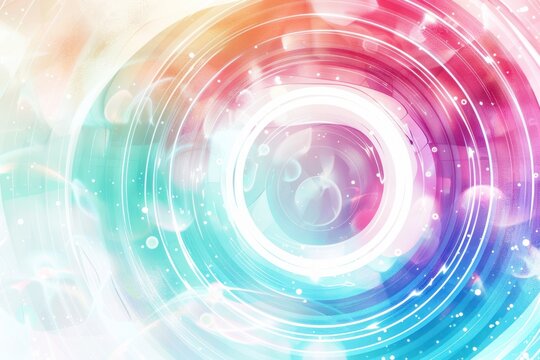 Multicolored Energy Flow circular shape Background