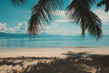 Fototapeta na wymiar photo of beach holiday mockup background