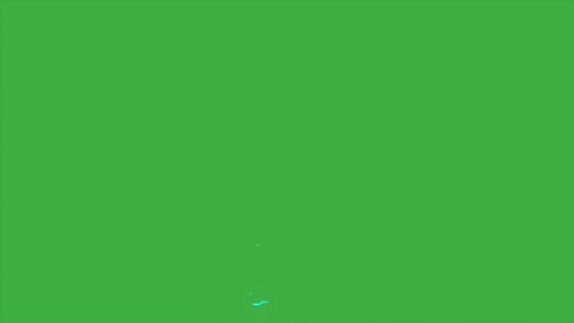 Animation video loop liquid element effect on green screen background 