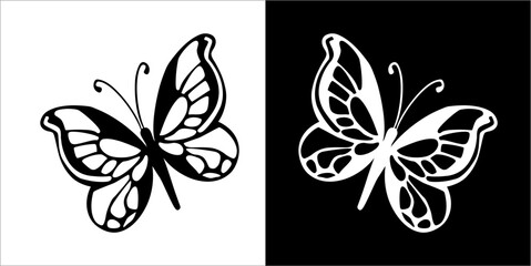  Illustration vector graphics of butterfly icon