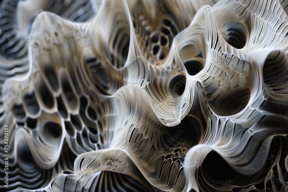 Wall mural abstract patterns resembling fractals