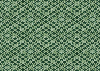 和柄業平格子　和紙素材_緑