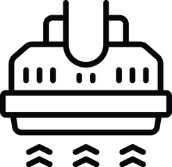 Culinary hood icon outline vector. Cookery venting appliance. Stainless innovative equipment