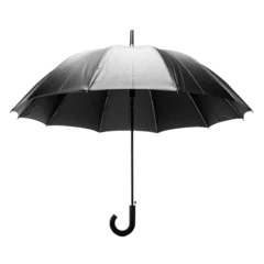 Fotobehang black umbrella on white background © Pixel Town