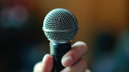 close up hand holding micro phone podcast radio, setting microphone, preparing to speak, voice, technology, audio, musical, equipment, radio, mic, professional, record, black, media, entertainment