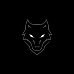 wolf head logo design sign and symbol