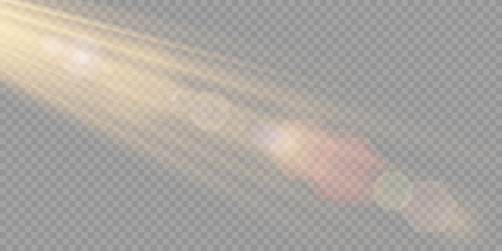 Vector transparent sunlight special lens flare light effect. PNG
