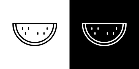 夏の野菜のすいかアイコン