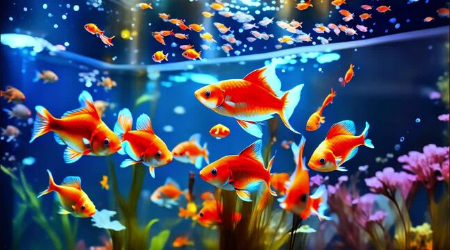 goldfish in aquarium